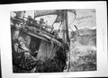 Antique Old Print Elizabeth Mouat Lashed Deck Castaway Smack Colombine 1886