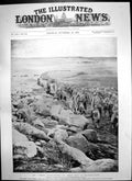 Old Antique Print Gordons Devons Dragoons Lancers March Elandslaagte 1899 19th