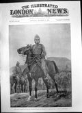 Original Old Antique Print Lieut Gen Lord Methuen Commanding South Africa 1899