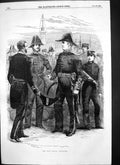 Antique Old Print New Naval Uniforms Admiral Captain Lieutenant Cadet 1856 19th