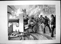 Old Antique Print Practice 6Inch Breech Loading Gun Onboard Man War 1889