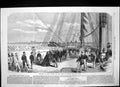 Antique Old Print Inspection Hms Galatea Queen Osborne Bay East Cowes 1868 19th