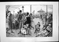 Antique Old Print Enjoying Sea Breeze Adults Children Waiting Sea Front 1885