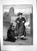 Old Print Sailors Knot Davidson Knowles Sailor Ties Young Ladys Shoe 1893 19th