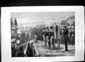 Antique Old Print Sailors Carrying Body Prince Onboard Steam Tug Durban 1879