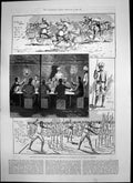 Old Antique Print Christmas With Lushia Expedition Dinner Bamboo Hut 1890 19th