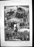 Antique Print Berkshire Yeomanry Advance Guards Skirmishing Despatches 1881