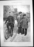 Original Old Antique Print Order Changeth W Groome Young Siers Stick 1892 19th