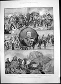 Antique Print Incidents Lord Napier Magdalas Military Career China War 1890