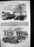 Antique Old Print Cstream Guards St Georges Barracks Grenadier Guards 1854 19th