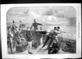 Antique Old Print Volunteer Artillery Corps Learning Gun Practice Hythe 1860