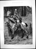 Old Antique Print Reconnoitring R C Woodville Sier Pretty Girl Wall 1886 19th
