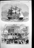 Antique Print Austrian Frigate Radetzky Blown Up Opening Working Class 1869