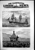 Antique Old Print Hms Doterel Blown Up Memorial Emperor Russia Killed 1881 19th