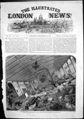 Original Old Antique Print Disaster Great Eastern Grand Saloon During Gale 1861