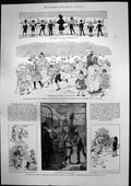 Antique Print Illustrations Little Lord Fauntleroy Nos Cheris Seaside 1886 19th