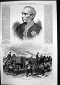 Old Print Sir Richard Mayne Police New Army Filter Van Troops Water 1869 19th