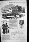 Antique Print Drill Dress Guards Victoria Rifles Steam Gun Polytechnic 1855