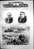 Antique Old Print Nordenfeldt Guns Aldershot Robert Rawlinson J Devereux 1883