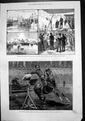 Antique Print Duke Connaught Opening Victoria Docks Cleaving Turks Head1880