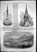 Antique Print Atholl Memorial Guaymas Mexico Testimonial Bishop Nelson 1866
