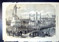 Antique Old Print Prussian Festival Victory Berlin Te Deum Schloss Platz 1866