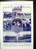 Antique Old Print Servia Bellicose King Peter Warrior Son Servian Army 1908