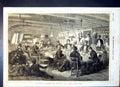 Antique Old Print Gun Room Midshipmens Mess Breakfast Hms Caesar Baltic 1856