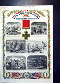 Antique Old Print Victoria Cross Order Valour John Berryman John Grieve 1857