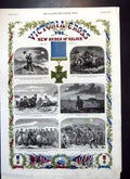 Antique Old Print Victoria Cross John Sullivan John Bythsea Gd Dowell 1857 19th