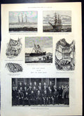 Antique Print Storm Kent Essex Coasts Senor Sarasate House Folkestone 1891 19th