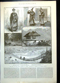 Antique Old Print War Sikkim Frontier Thibet Lord Mayor London Brussels 1888