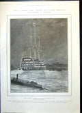 Old Antique Print Centenary Trafalgar Victory Charles Gibson Sketch 1905 20th