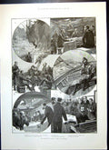 Antique Old Print Missions Seamen Chaplain Batak Karo Men Women Village 1891