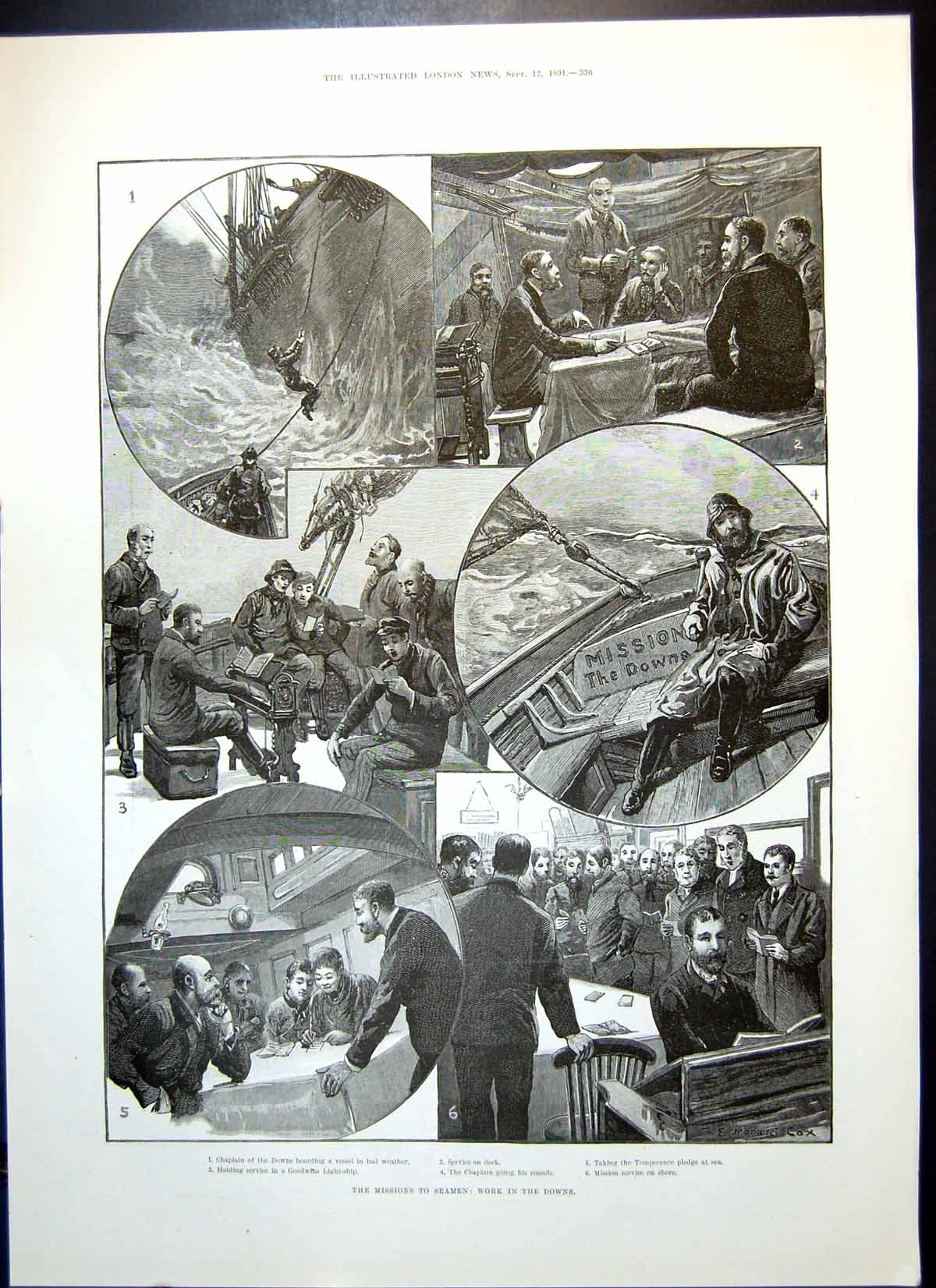Antique Old Print Missions Seamen Chaplain Batak Karo Men Women Village 1891