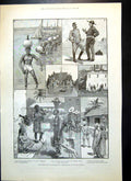 Antique Old Print Portugese Delagoa Bay Steam Explosion Hms Barracouta 1890
