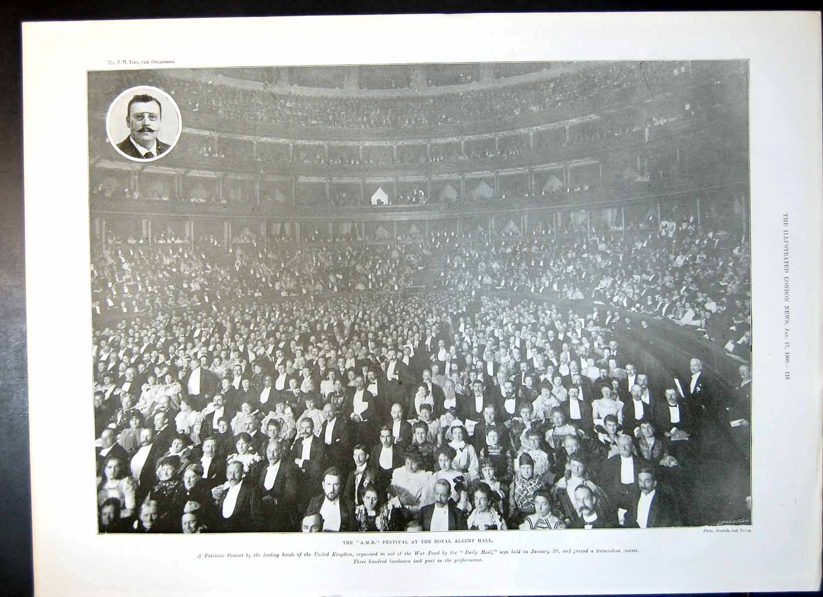 Old A M B Festival Royal Albert Hall British Retirement Molteno 1900 Victorian