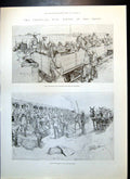 Antique Old Print Transvaal War Troops Front Boer Armaments Johannesburg 1900