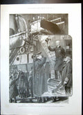 Antique Old Print Lord Roberts Dunottar Castle South Africa Black Watch 1899