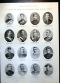 Old Antique Print Transvaal War Officers Killed Hospital Ladysmith 1899 19th