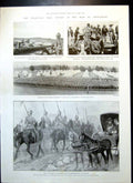 Old Antique Print Transvaal War Boers Machadodorp 5Th Lancers March 1899