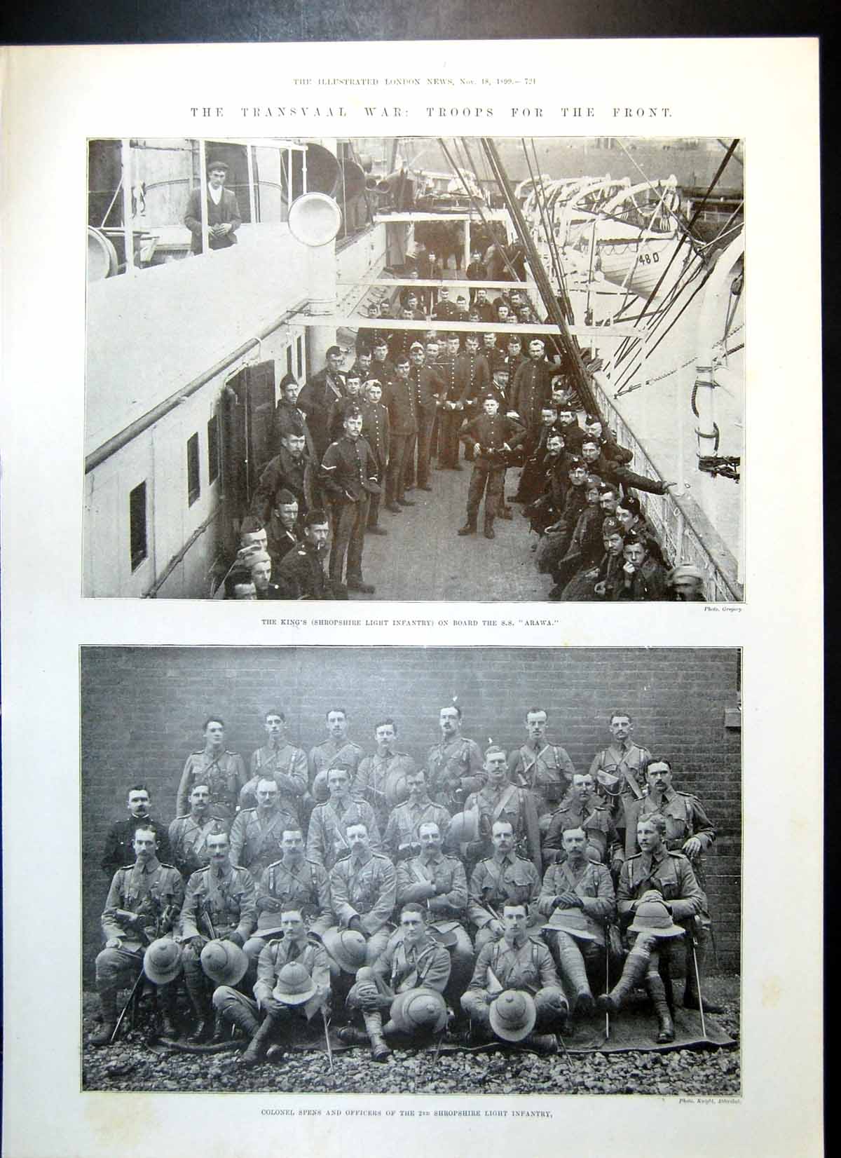 Antique Print Transvaal War Troops Front Boers Entraining Johannesburg1899 19th