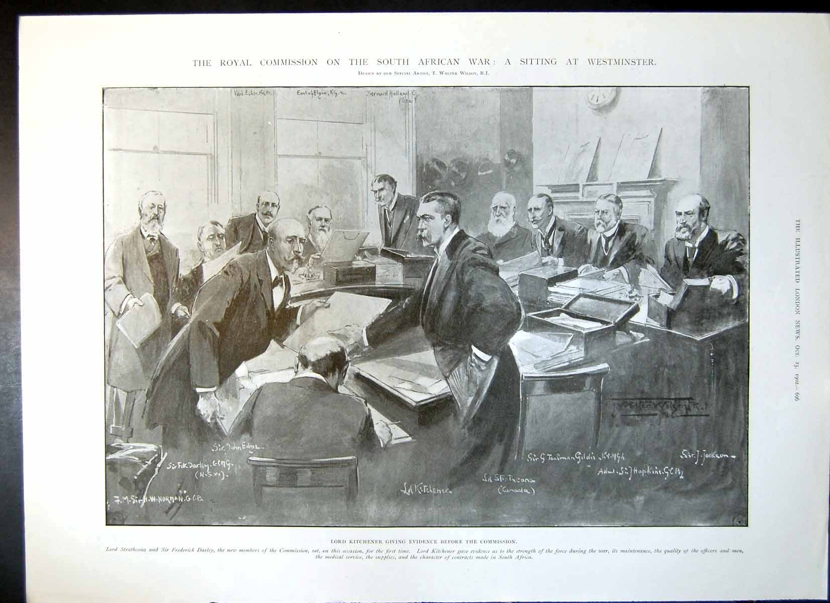 Antique Print Lord Kitchener Commission S African War U S Occupy Panama1902
