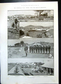 Old Antique Print Transvaal War Queensland Contingent Bishop Grafton 1899 19th