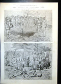 Old Antique Print Battle Lombards Kop Adelaide Australian Contingent 1899 19th