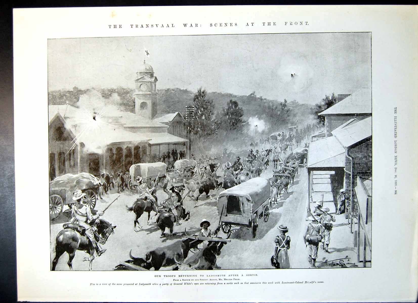 Antique Print Troops Return Ladysmith Sortie Lord Penzance Sarah Wilson1899