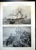 Old Antique Print Troop Ship Moor Funchal Madeira Mule Battery Boers 1899 19th