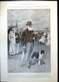 Antique Old Print LeopKing Belgians Celebrate Independence Duel Coliseum1905