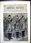 Old Print Opening Imperial Institute Queen State Trumpeters Corridor 1893 19th