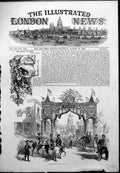 Antique Old Print Her Majesty Queen Entering Coburg Welcome Flags Crowds 1845